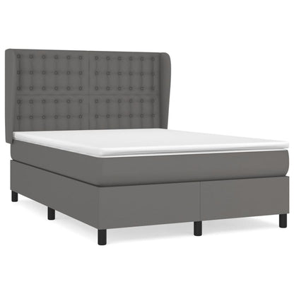 Giroletto a Molle con Materasso Grigio 140x190 cm in Similpelle | homemem39