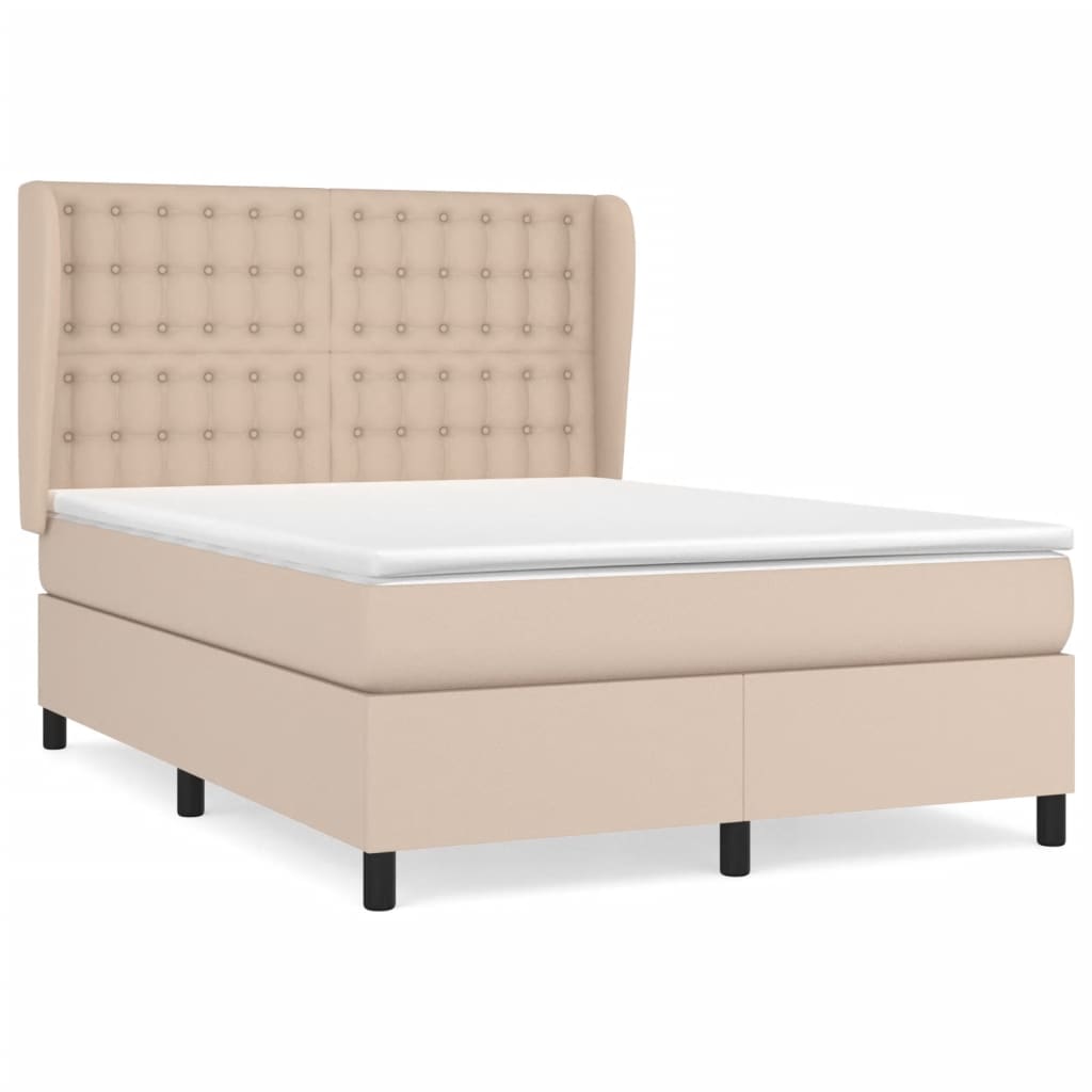 Giroletto a Molle con Materasso Cappuccino 140x190cm Similpelle | homemem39