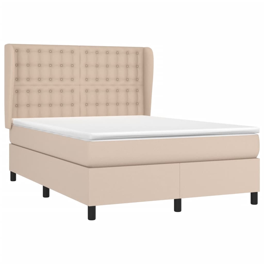 Giroletto a Molle con Materasso Cappuccino 140x190cm Similpelle | homemem39