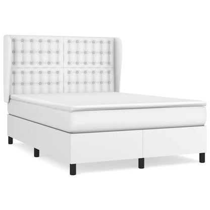 Giroletto a Molle con Materasso Bianco 140x200 cm in Similpelle | homemem39