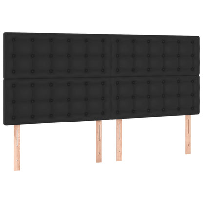 Giroletto a Molle con Materasso Nero 160x200 cm in Similpelle | homemem39