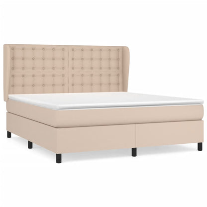 Giroletto a Molle con Materasso Cappuccino 160x200cm Similpelle | homemem39