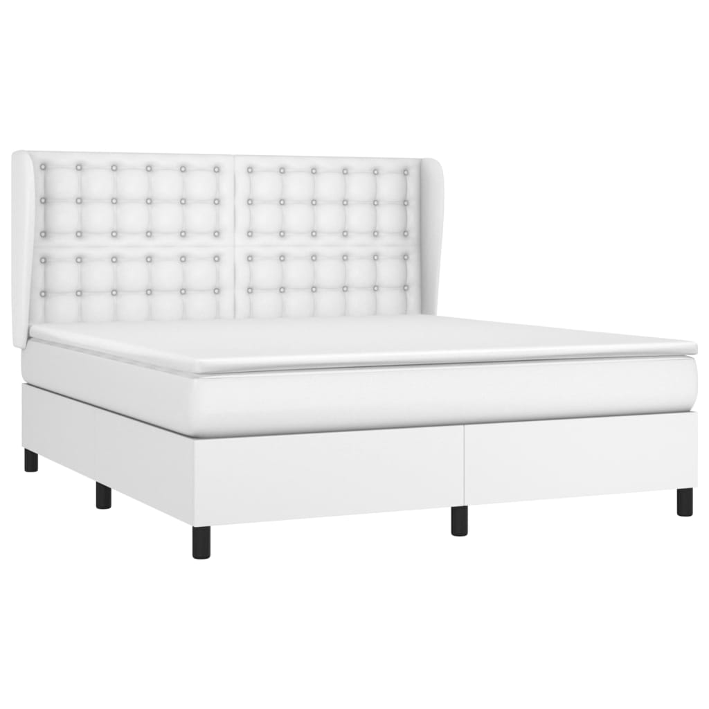 Giroletto a Molle con Materasso Bianco 180x200 cm in Similpelle | homemem39