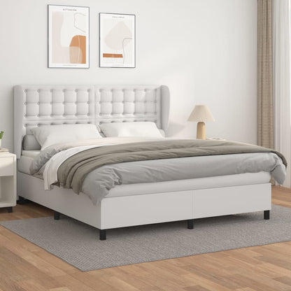 Giroletto a Molle con Materasso Bianco 180x200 cm in Similpelle | homemem39