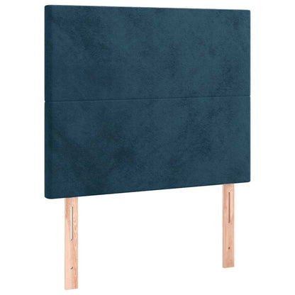 Giroletto a Molle con Materasso Blu Scuro 80x200 cm in Velluto | homemem39