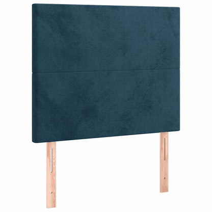 Giroletto a Molle con Materasso Blu Scuro 90x190 cm in Velluto | homemem39