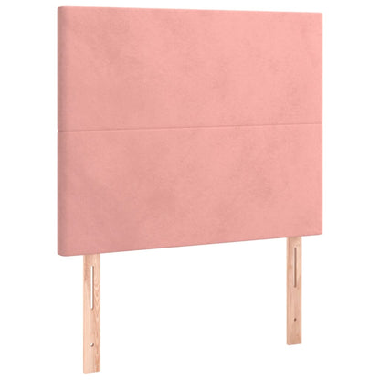 Giroletto a Molle con Materasso Rosa 90x190 cm in Velluto | homemem39