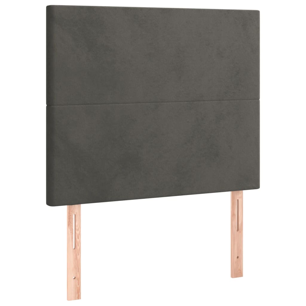 Giroletto a Molle con Materasso Grigio Scuro 100x200 cm Velluto | homemem39
