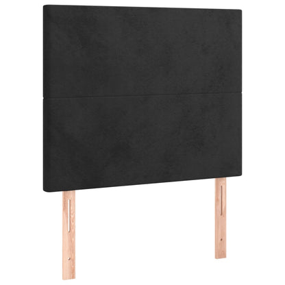 Giroletto a Molle con Materasso Nero 100x200 cm in Velluto | homemem39