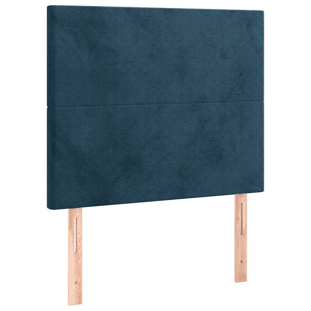 Giroletto a Molle con Materasso Blu Scuro 100x200 cm in Velluto | homemem39