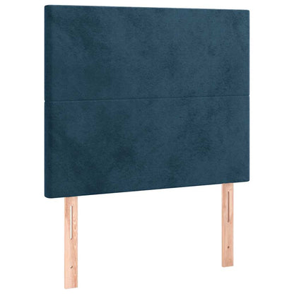 Giroletto a Molle con Materasso Blu Scuro 100x200 cm in Velluto | homemem39