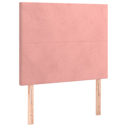 Giroletto a Molle con Materasso Rosa 100x200 cm in Velluto | homemem39