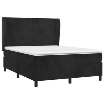 Giroletto a Molle con Materasso Nero 140x190 cm in Velluto | homemem39