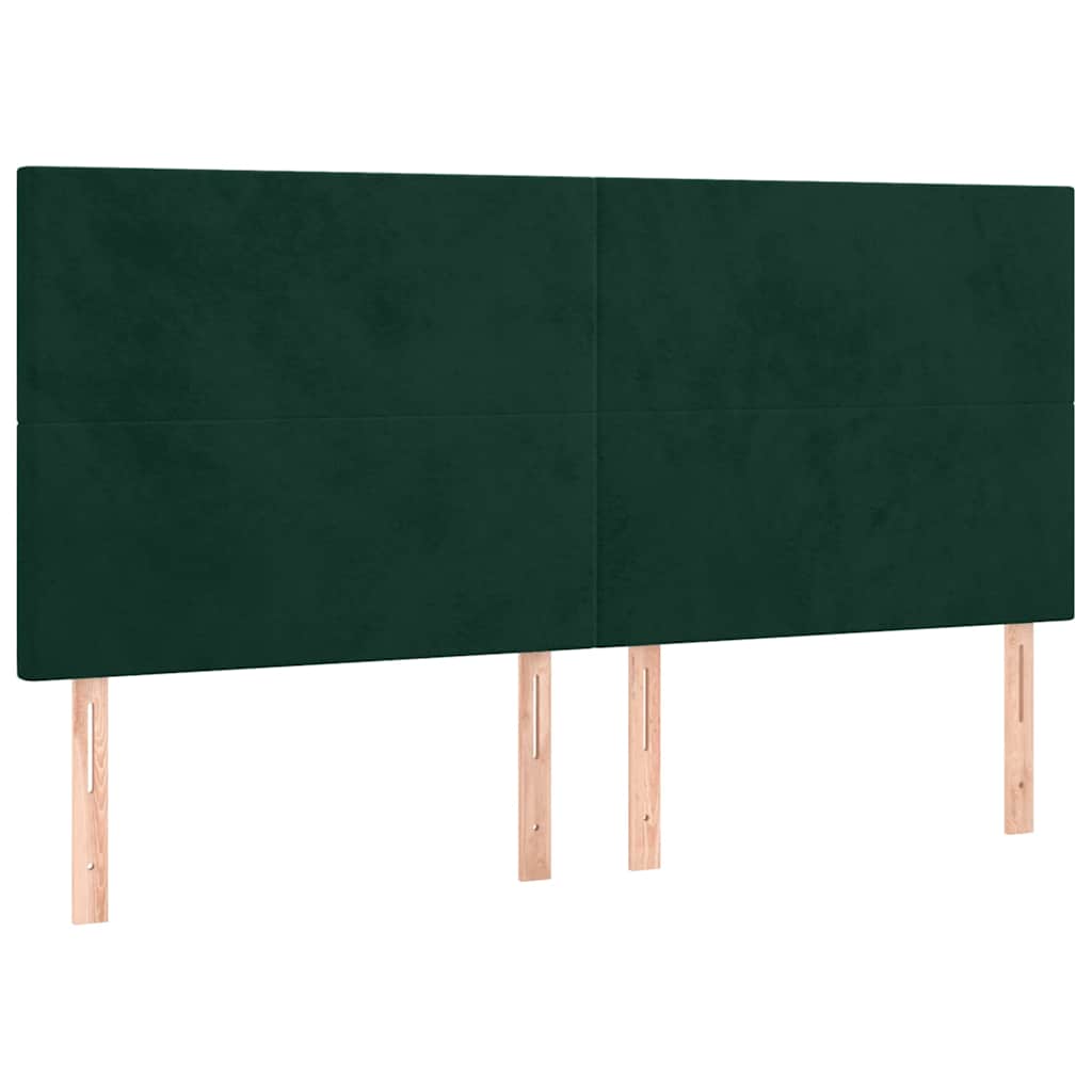 Giroletto a Molle con Materasso Verde Scuro 180x200 cm Velluto | homemem39
