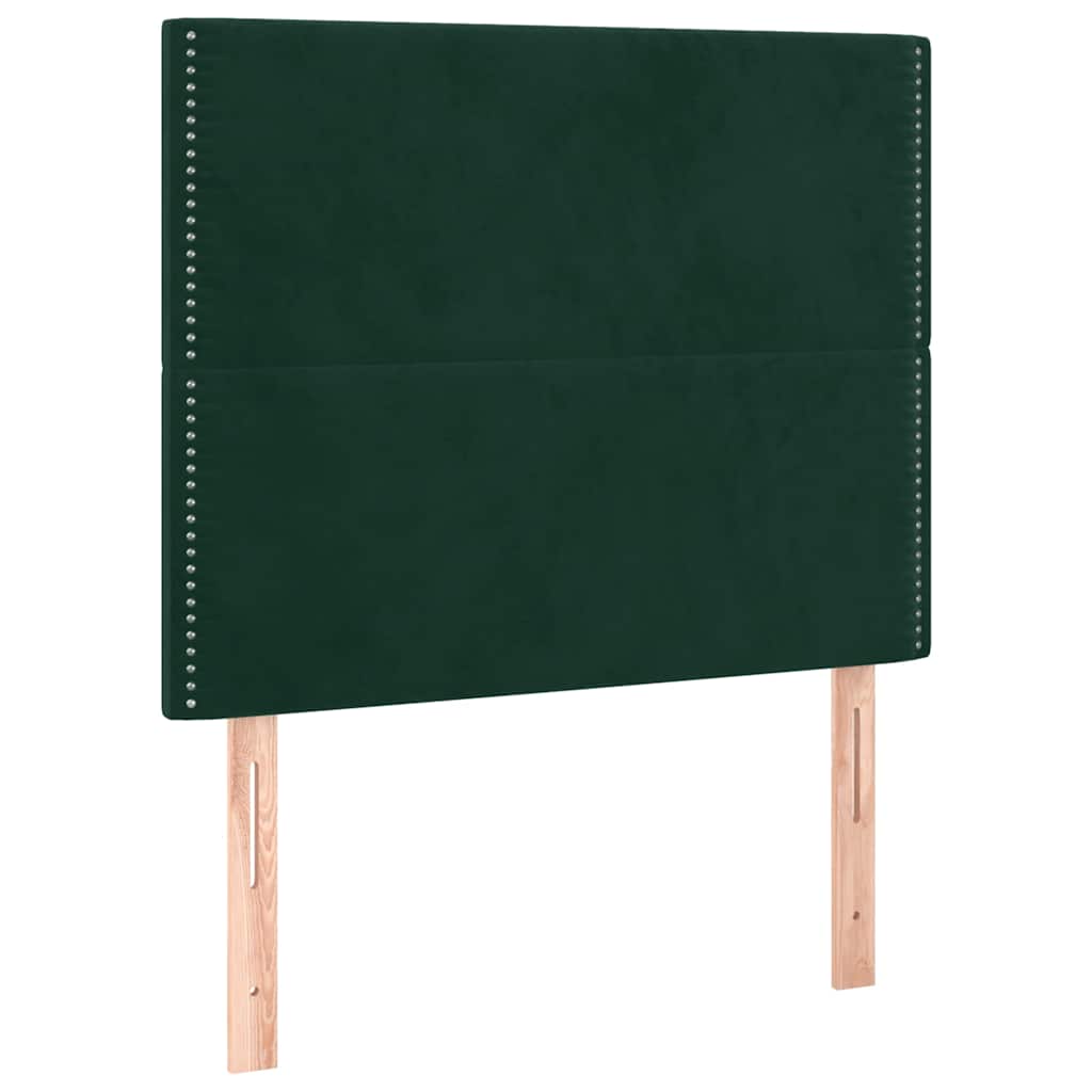 Giroletto a Molle con Materasso Verde Scuro 90x200 cm Velluto | homemem39