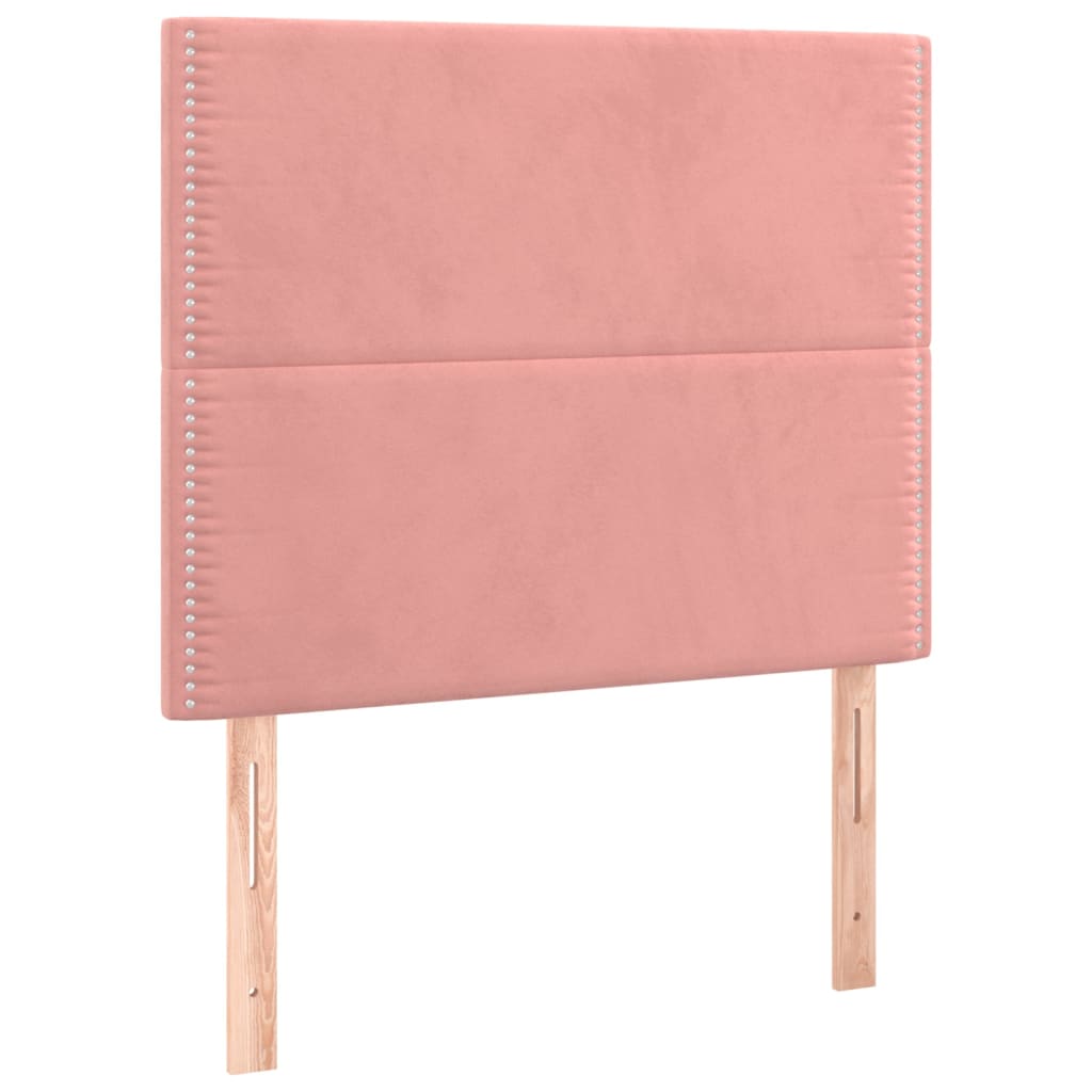 Giroletto a Molle con Materasso Rosa 90x200 cm in Velluto | homemem39