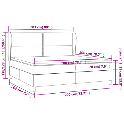 Giroletto a Molle con Materasso Blu Scuro 200x200 cm in Velluto | homemem39