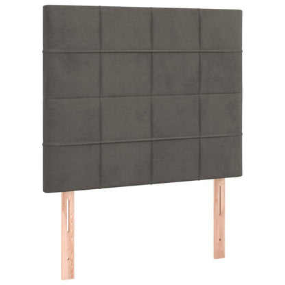 Giroletto a Molle con Materasso Grigio Scuro 80x200 cm Velluto | homemem39