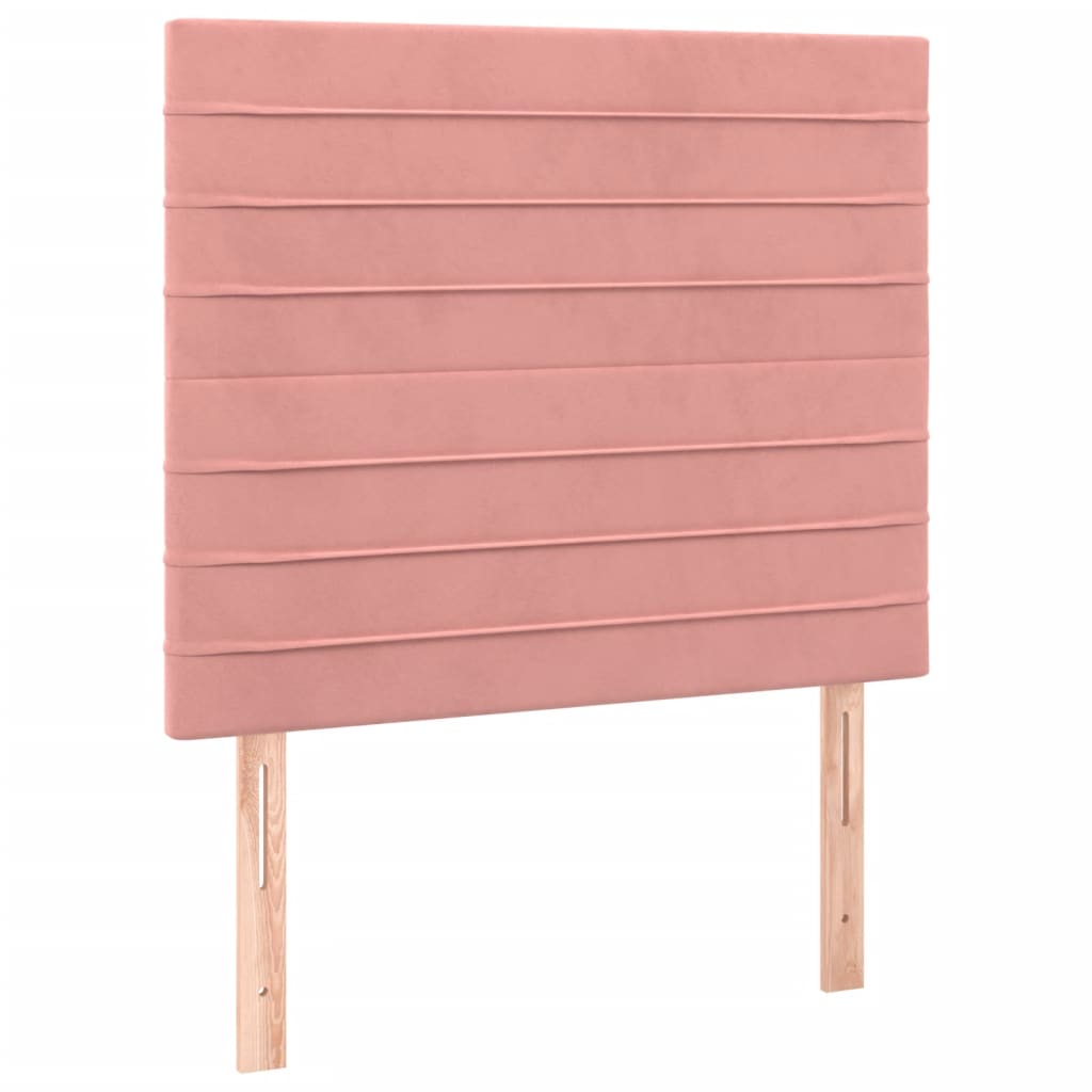 Giroletto a Molle con Materasso Rosa 90x200 cm in Velluto | homemem39
