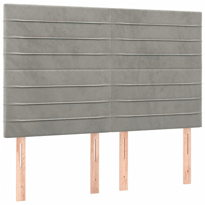Giroletto a Molle con Materasso Grigio Chiaro 140x200cm Velluto | homemem39