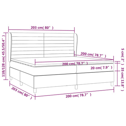 Giroletto a Molle con Materasso Rosa 200x200 cm in Velluto | homemem39