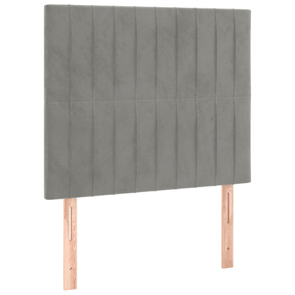 Giroletto a Molle con Materasso Grigio Chiaro 100x200cm Velluto | homemem39