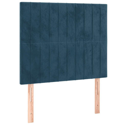 Giroletto a Molle con Materasso Blu Scuro 100x200 cm in Velluto | homemem39