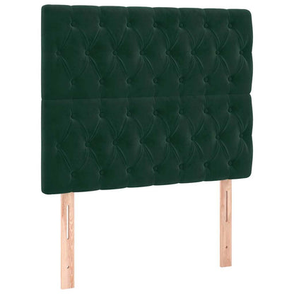Giroletto a Molle con Materasso Verde Scuro 100x200 cm Velluto | homemem39