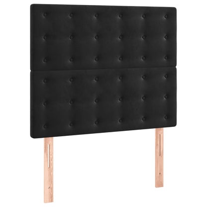 Giroletto a Molle con Materasso Nero 100x200 cm in Velluto | homemem39