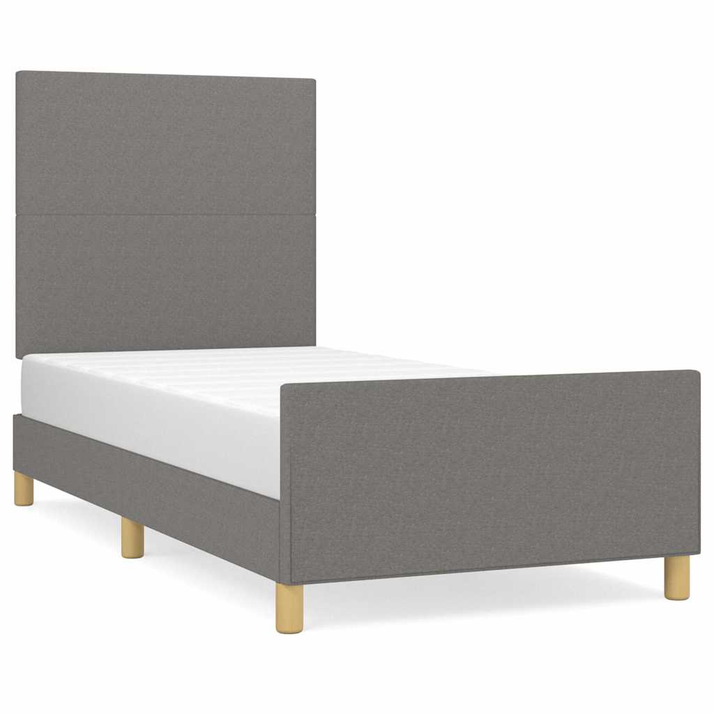 Giroletto senza Materasso Grigio Scuro 80x200 cm Tessuto