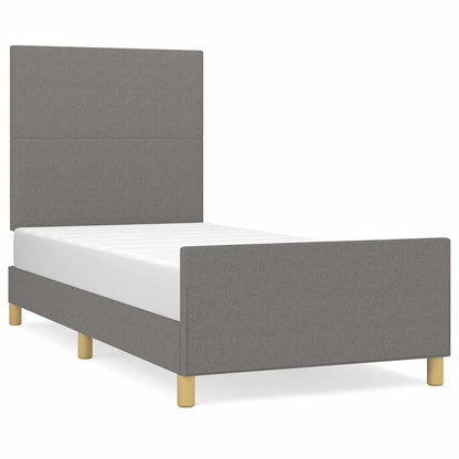 Giroletto senza Materasso Grigio Scuro 80x200 cm Tessuto