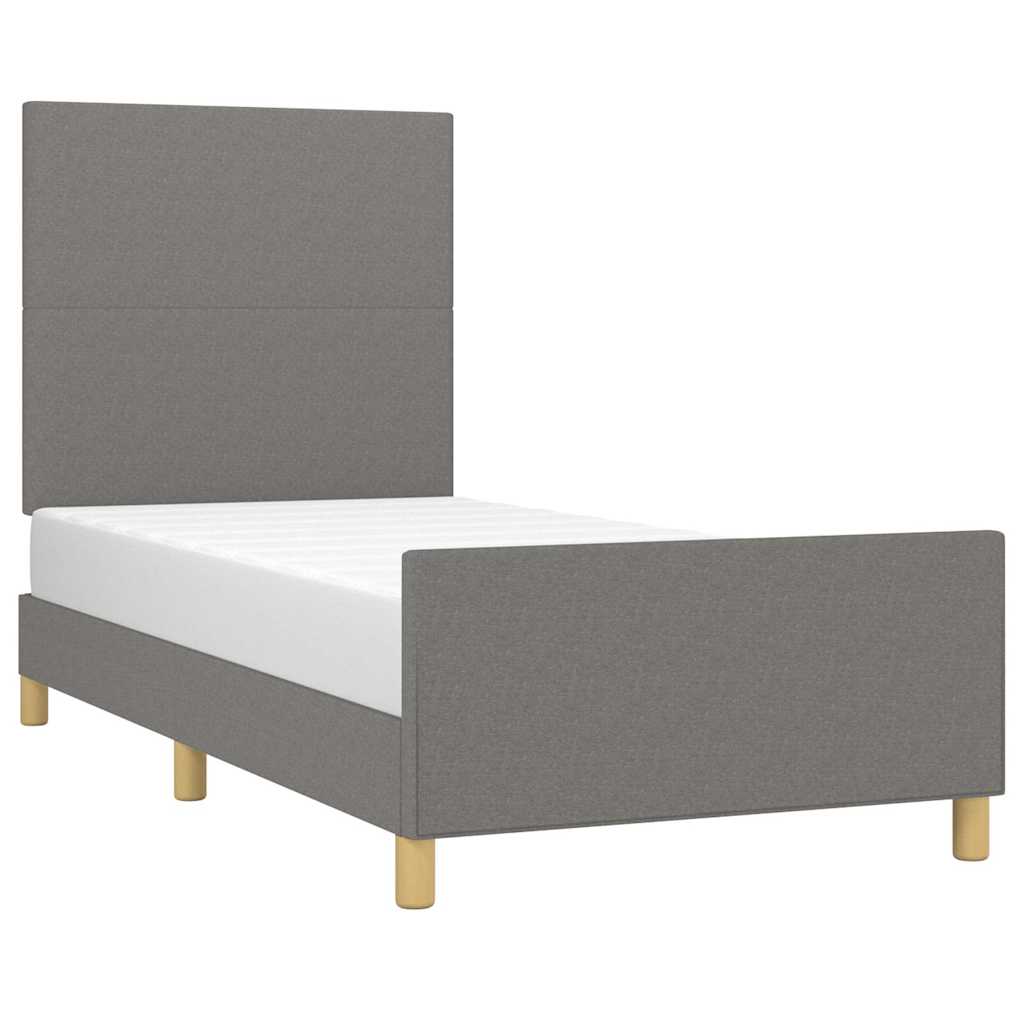 Giroletto senza Materasso Grigio Scuro 80x200 cm Tessuto