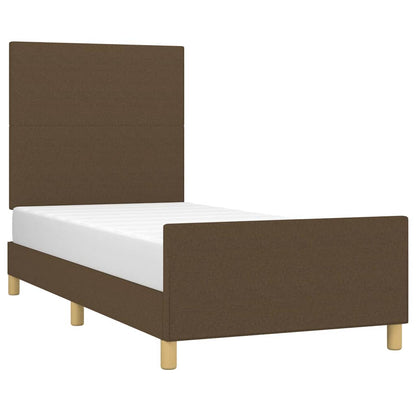 Giroletto senza Materasso Marrone Scuro 80x200 cm Tessuto