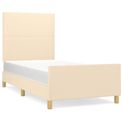 Giroletto senza Materasso Crema 90x200 cm in Tessuto