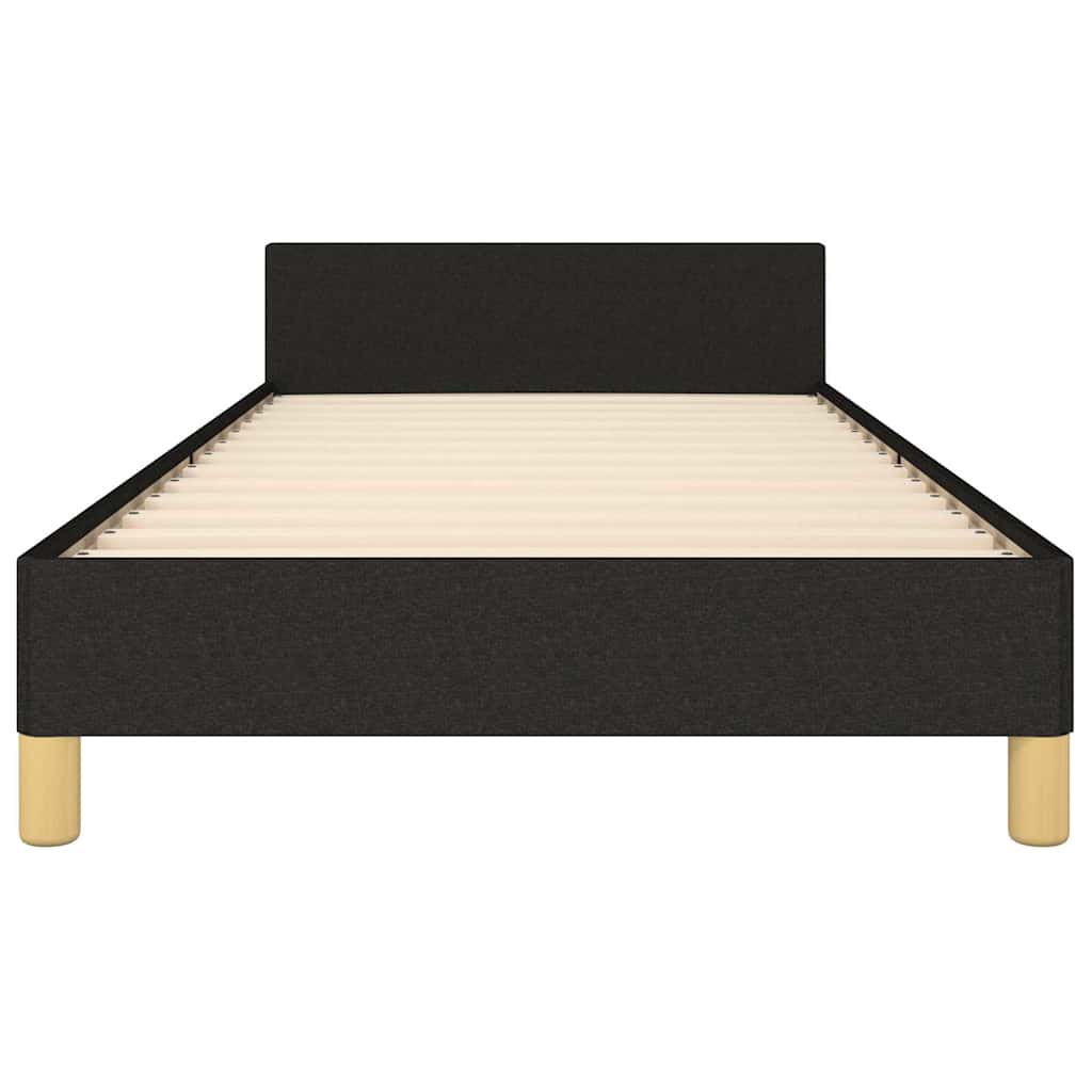 Giroletto senza Materasso Nero 100x200 cm in Tessuto