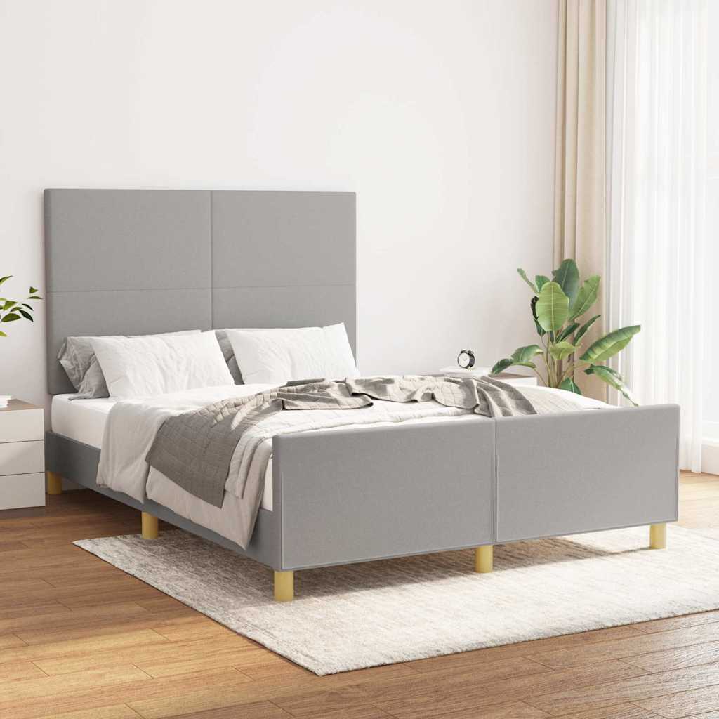 Giroletto senza Materasso Grigio Chiaro 140x190 cm Tessuto