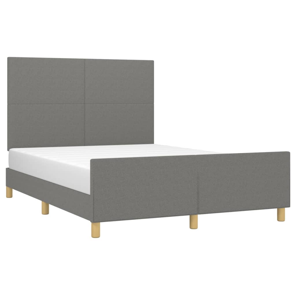 Giroletto senza Materasso Grigio Scuro 140x190 cm Tessuto | homemem39