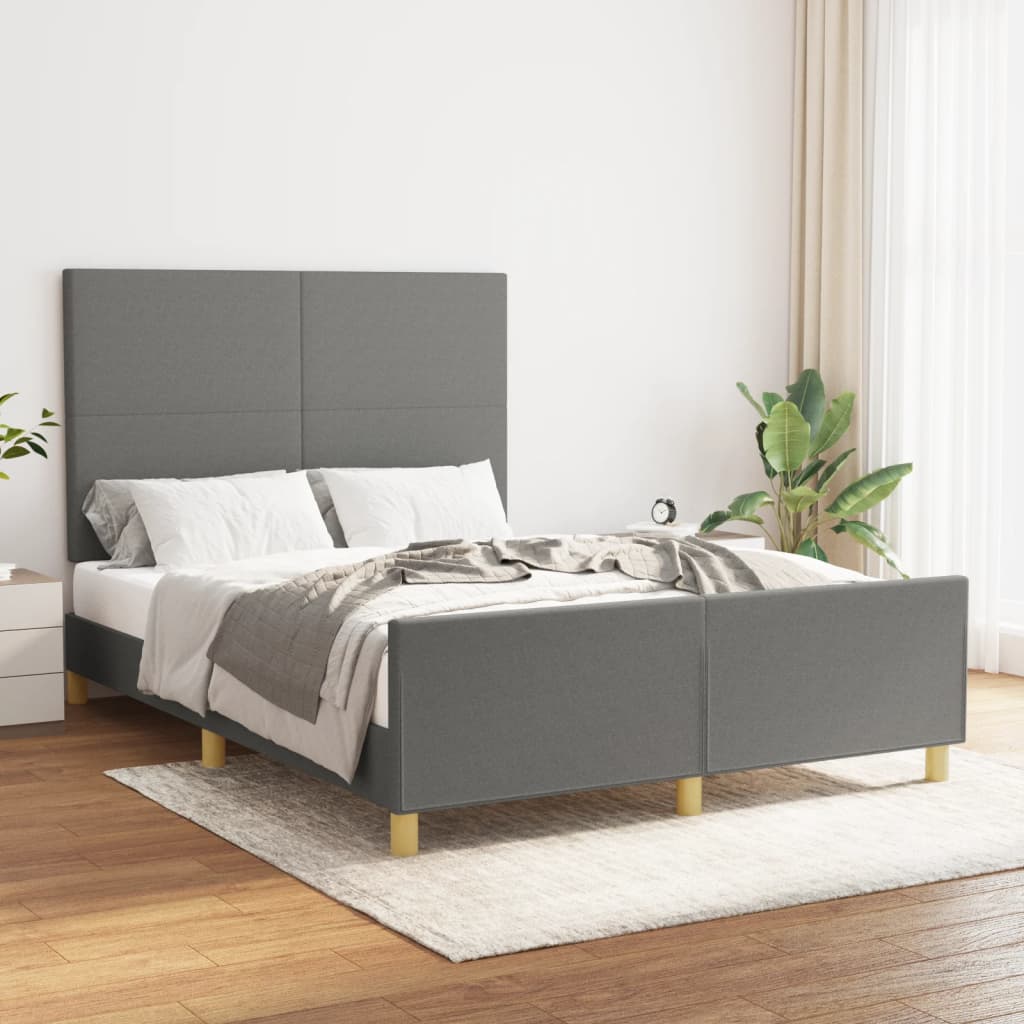 Giroletto senza Materasso Grigio Scuro 140x190 cm Tessuto | homemem39