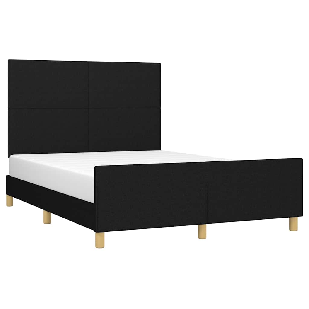 Giroletto senza Materasso Nero 140x190 cm in Tessuto