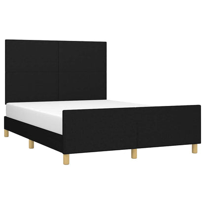 Giroletto senza Materasso Nero 140x190 cm in Tessuto