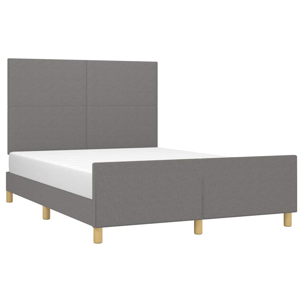 Giroletto senza Materasso Grigio Scuro 140x200 cm Tessuto