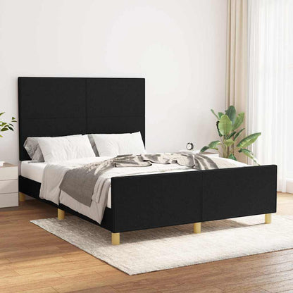 Giroletto senza Materasso Nero 140x200 cm in Tessuto