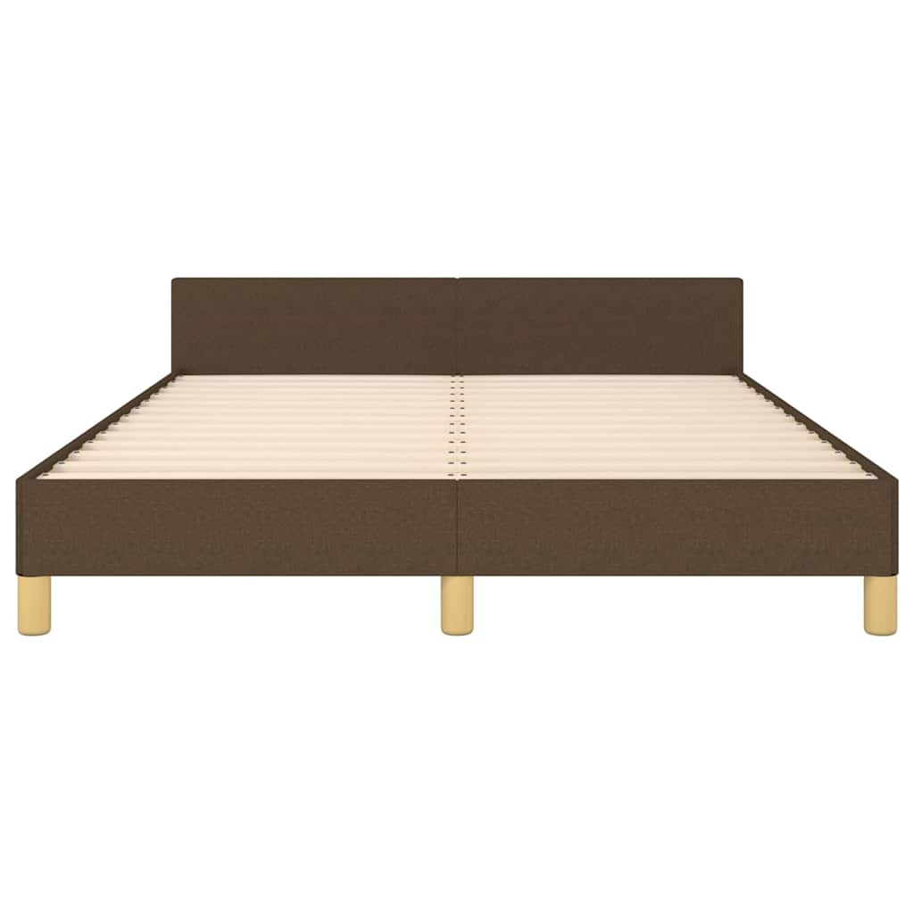 Giroletto senza Materasso Marrone Scuro 140x200 cm Tessuto