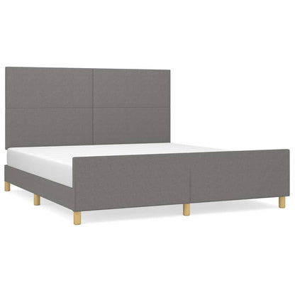 Giroletto senza Materasso Grigio Scuro 160x200 cm Tessuto