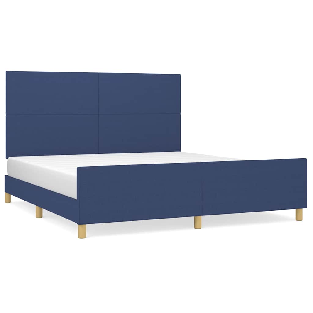 Giroletto senza Materasso Blu 160x200 cm in Tessuto