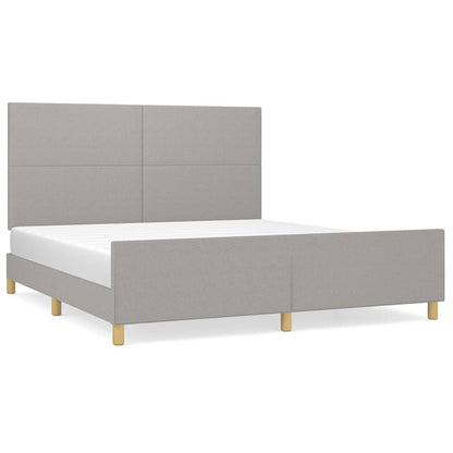 Giroletto senza Materasso Grigio Chiaro 180x200 cm Tessuto