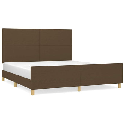 Giroletto senza Materasso Marrone Scuro 180x200 cm Tessuto