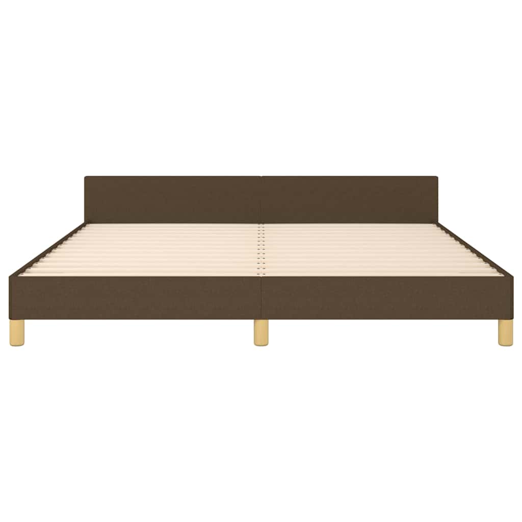 Giroletto senza Materasso Marrone Scuro 180x200 cm Tessuto
