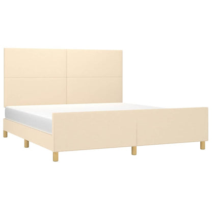 Giroletto senza Materasso Crema 180x200 cm in Tessuto