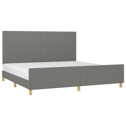 Giroletto senza Materasso Grigio Scuro 200x200 cm Tessuto - homemem39